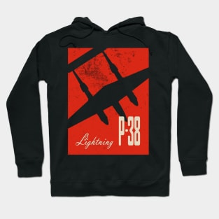 P-38 Lightning WW2 fighter aircraft Hoodie